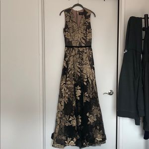 Black and gold flower dress size small